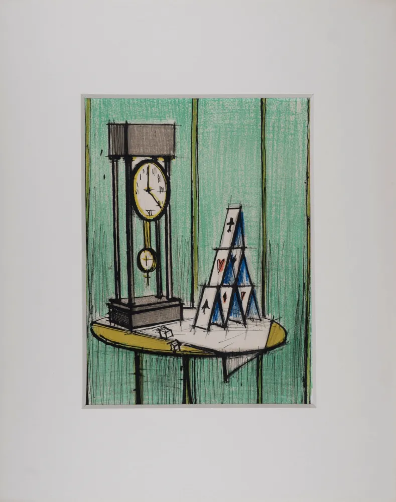 Lithografie Buffet - Château de cartes, 1979