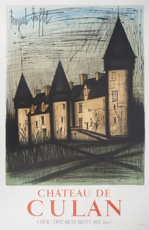 Lithografie Buffet - Château de Culan