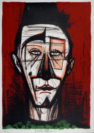 Lithografie Buffet - Clown Blanc, 1968 - Hand-signed
