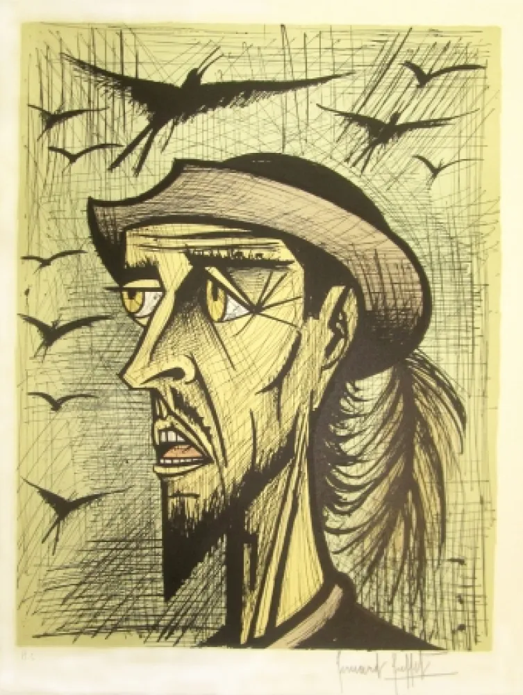 Lithografie Buffet - Don Quixote with Hat