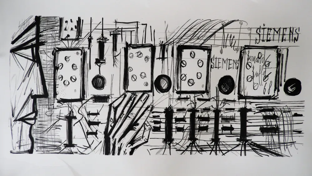 Lithografie Buffet - Electronic Circuits, Siemens,