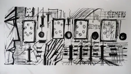 Lithografie Buffet - Electronic Circuits, Siemens,