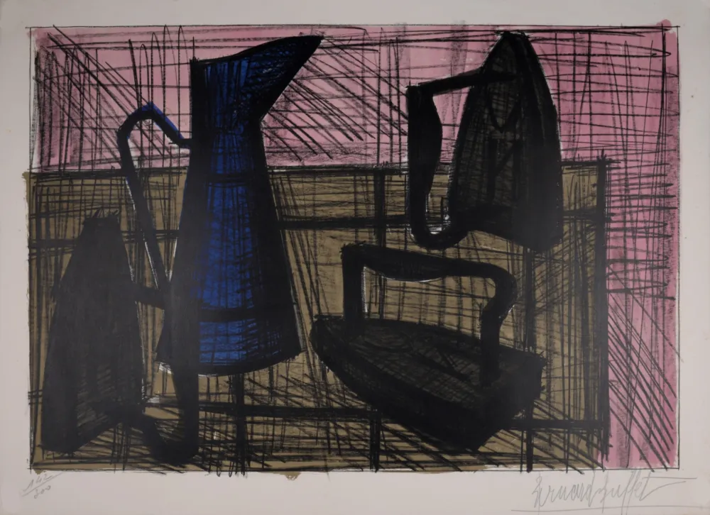 Lithografie Buffet - Fers à repasser, 1955 - Hand-signed
