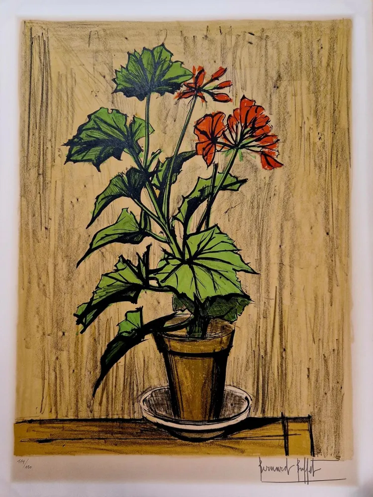 Lithografie Buffet - Géranium