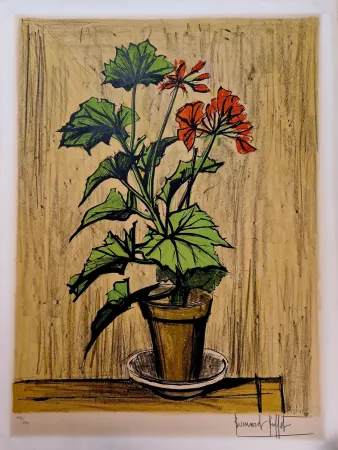 Lithografie Buffet - Géranium