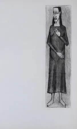 Ets En Aquatint Buffet - Homme de face, La Passion du Christ