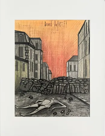 Lithografie Buffet - Horreur de la guerre