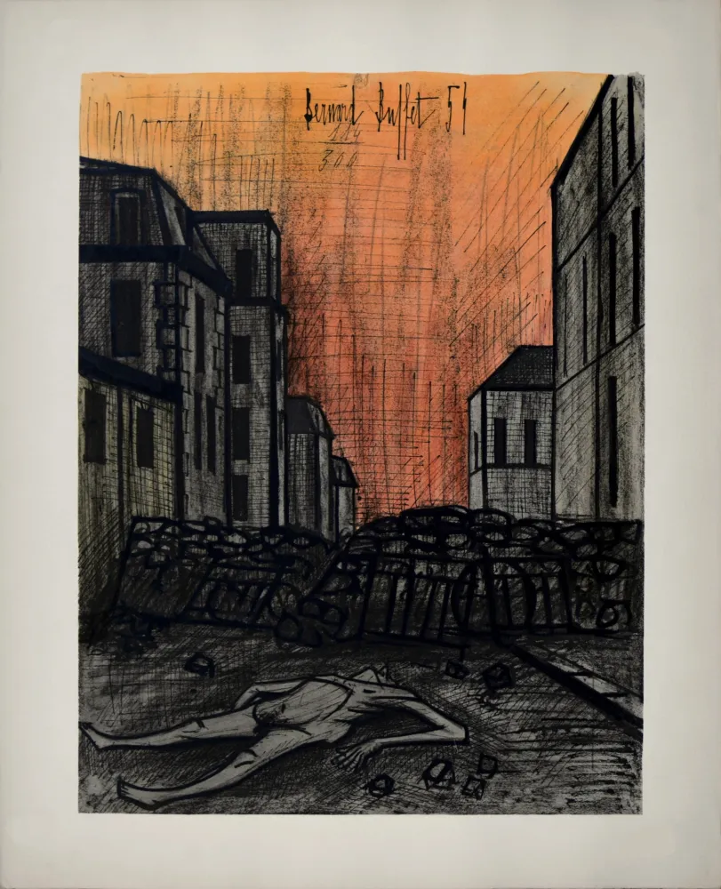 Lithografie Buffet - Horreur de la guerre, 1960 - Hand-numbered!