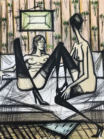 Lithografie Buffet - Jeux de dames