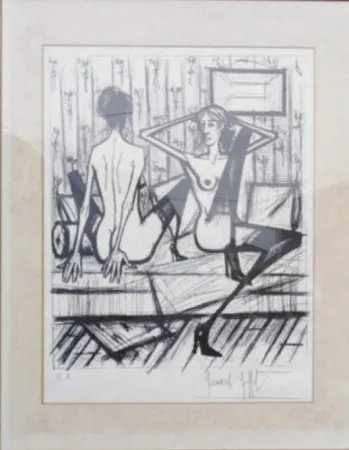 Lithografie Buffet - Jeux de dames