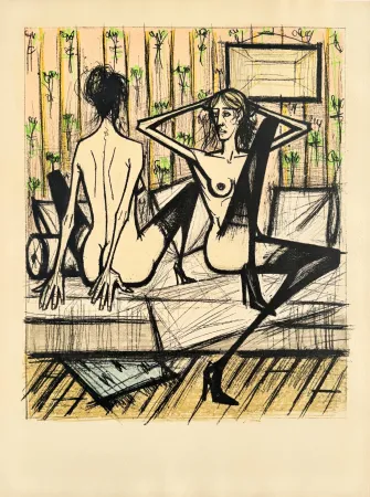 Lithografie Buffet - Jeux de dames