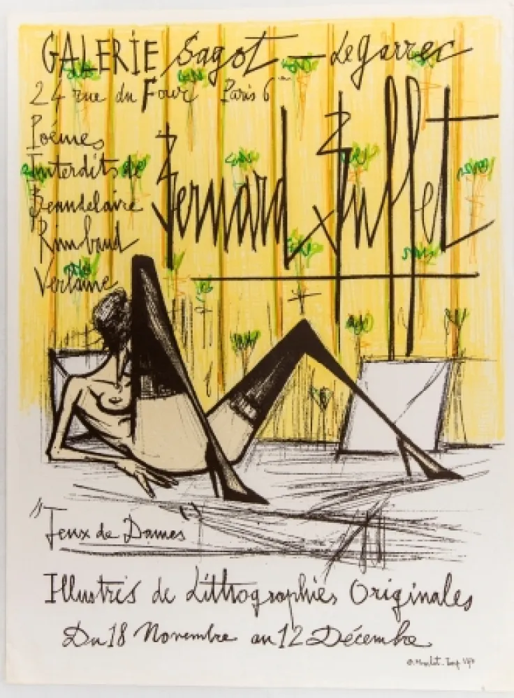 Lithografie Buffet - Jeux de Dames