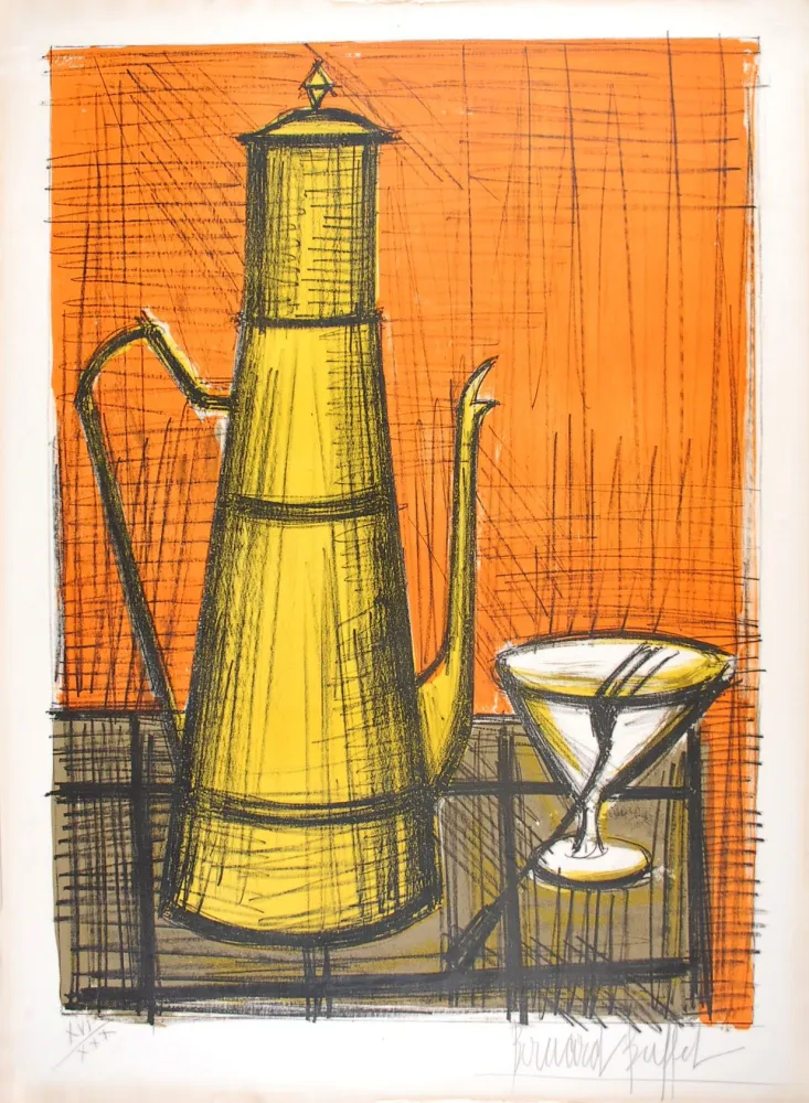 Lithografie Buffet - La Cafetière