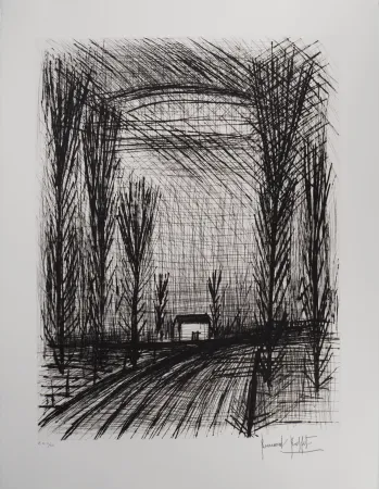 Gravure Buffet - La route