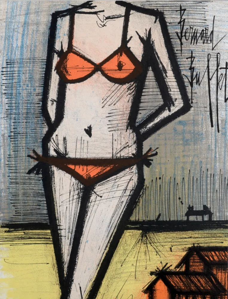 Lithografie Buffet - Le Bikini, 1967.