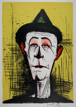 Lithografie Buffet - Le clown, 1968 - Hand-signed