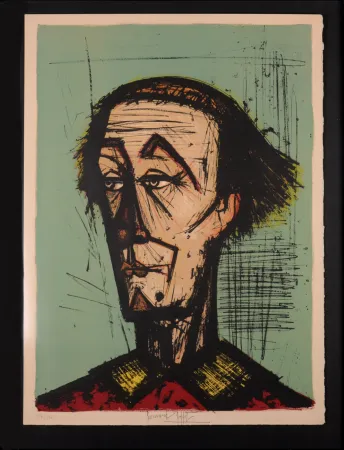 Lithografie Buffet - Le clown Auguste, 1968 - Hand-signed, numbered & framed.