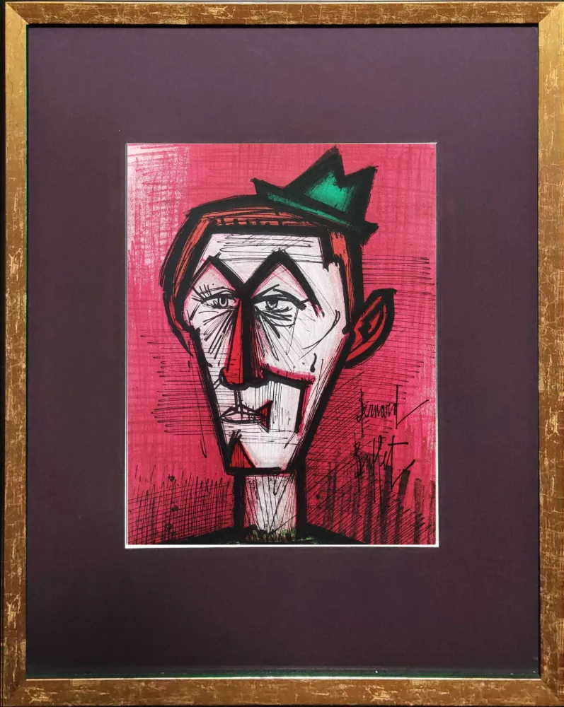 Lithografie Buffet - Le Clown Rouge