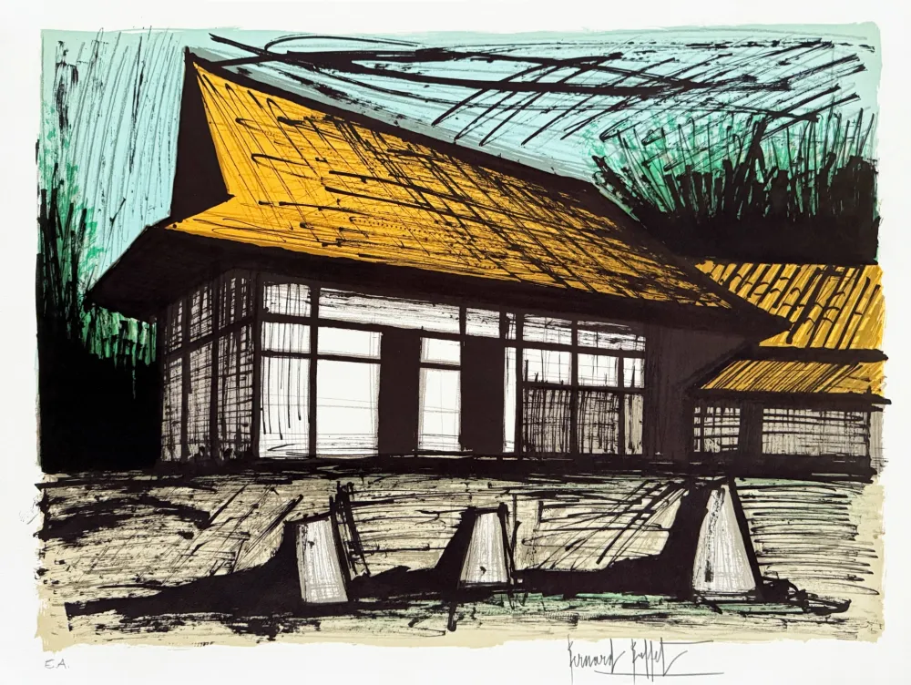 Lithografie Buffet - Le jardin de pierres