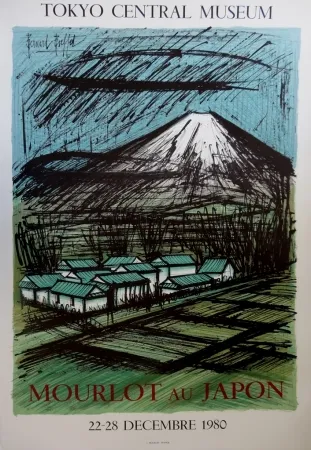 Lithografie Buffet - Le mont Fuji et ses rizières
