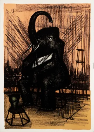 Lithografie Buffet - L'Eléphant, 1968