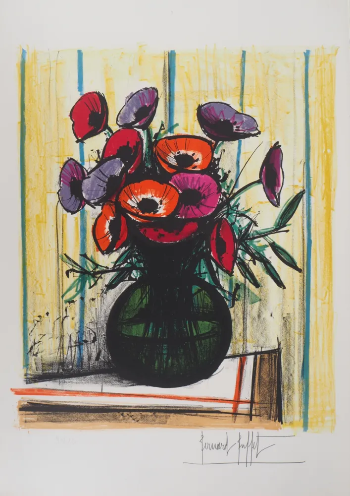 Lithografie Buffet - Les anémones