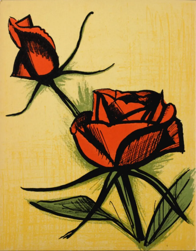 Lithografie Buffet - Les Fleurs, 1979