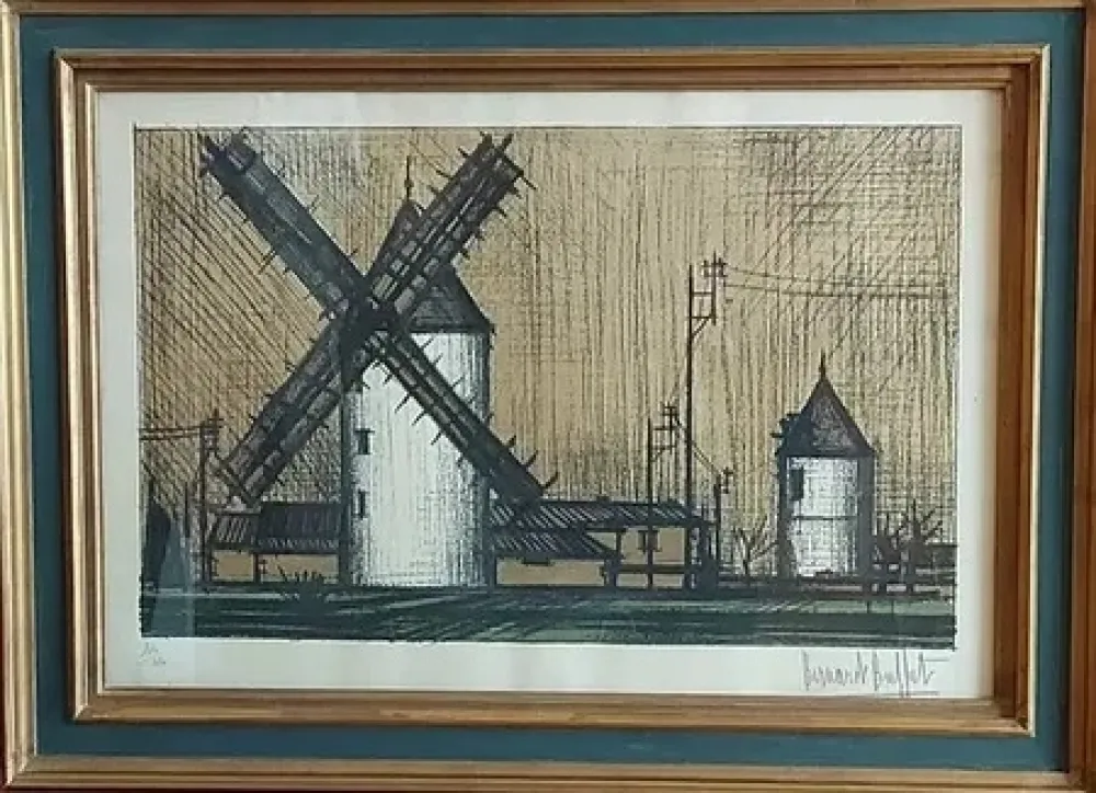 Lithografie Buffet - Les Moulins (1953)