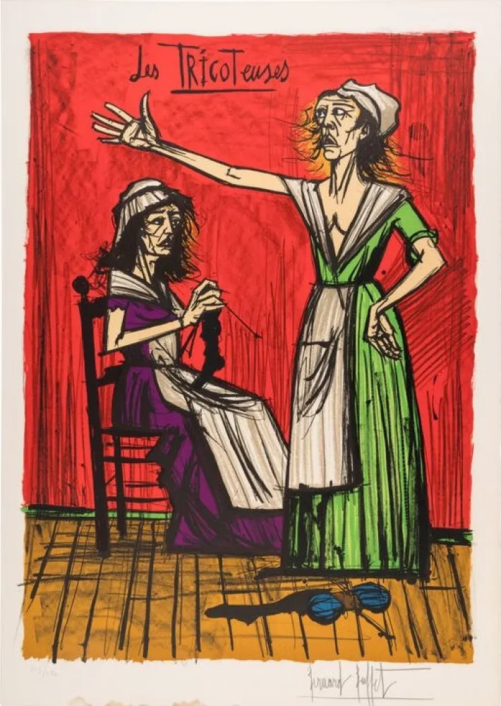 Lithografie Buffet - Les Tricoteuses