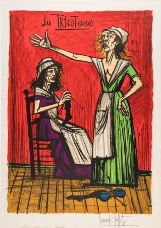 Lithografie Buffet - Les Tricoteuses