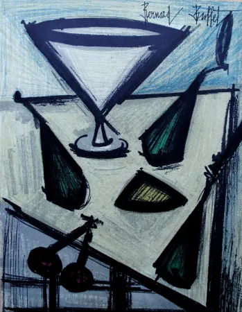 Lithografie Buffet - Nature morte aux fruits, 1967