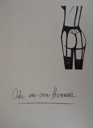 Lithografie Buffet - Ode en son honneur, les jarretelles