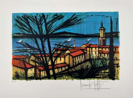 Lithografie Buffet - Panorama de Saint-Tropez 