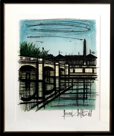 Lithografie Buffet - Place de la Concorde