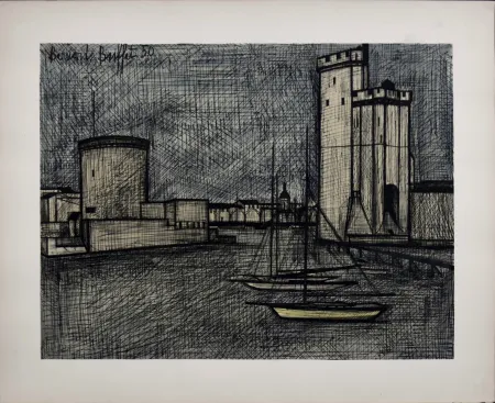 Lithografie Buffet - Port de la Rochelle, 1960 - Hand-numbered!