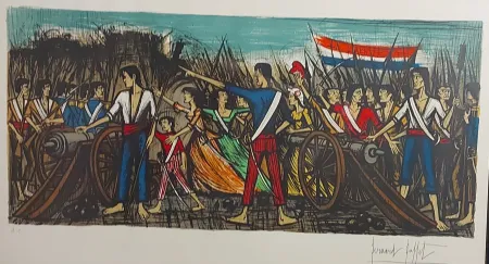 Lithografie Buffet - Prise de la Bastille