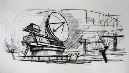 Lithografie Buffet - Radar Station, Siemens