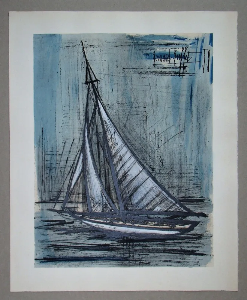 Lithografie Buffet - Voilier, 1959