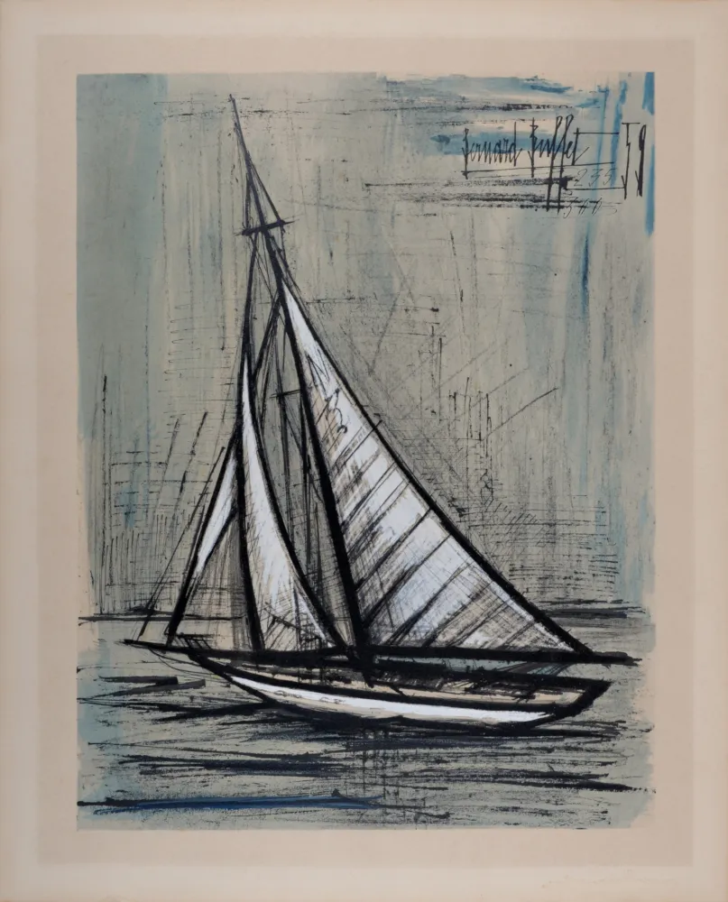 Lithografie Buffet - Voilier, 1960
