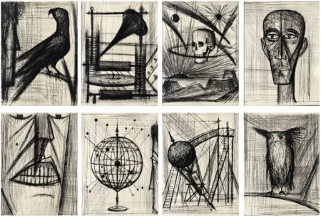 Geïllustreerd Boek Buffet - Voyages Fantastiques aux États et Empires de la Lune et du Soleil (Cyrano de Bergerac)