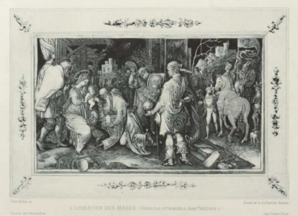 Ets En Aquatint Buhot - L'adoration des mages