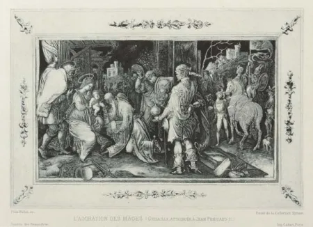 Ets En Aquatint Buhot - L'adoration des mages