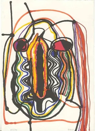 Lithografie Burri - Saffo