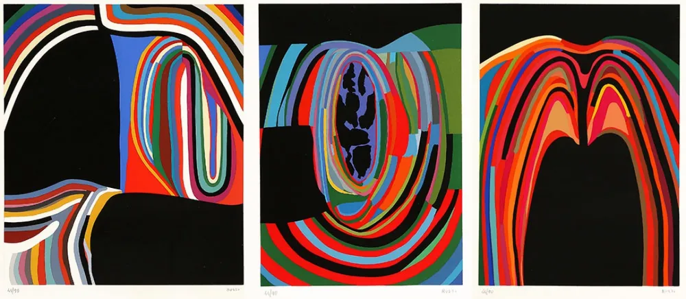 Zeefdruk Burri - Trittico B