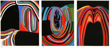 Zeefdruk Burri - Trittico B