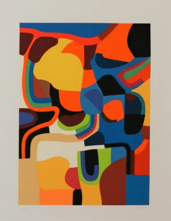 Zeefdruk Burri - Trittico E