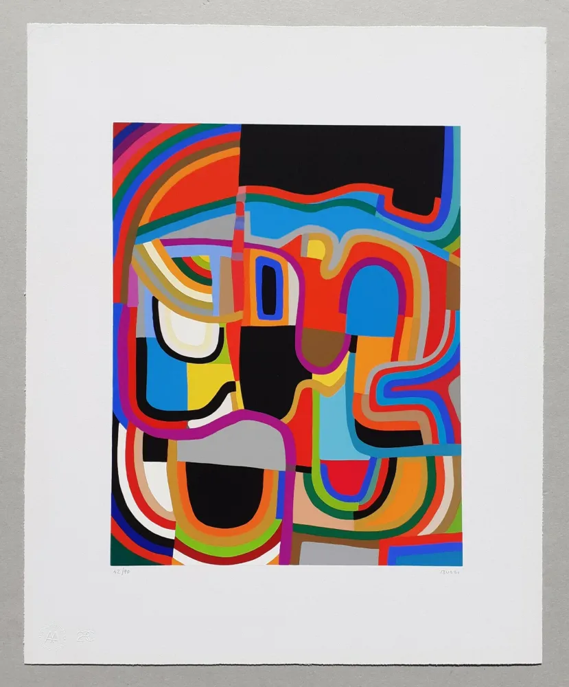 Zeefdruk Burri - Trittico E - Serigrafia 2-E