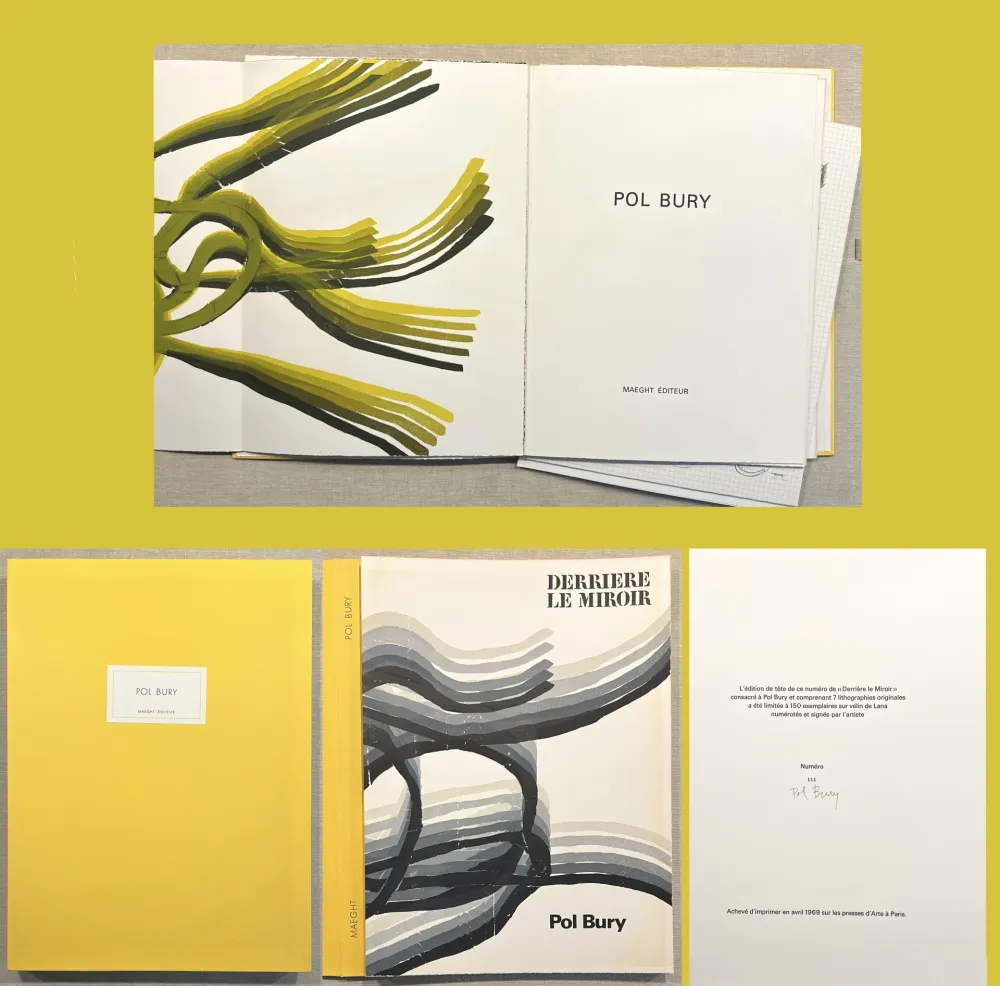 Geïllustreerd Boek Bury - Derrière le Miroir n° 178. POL BURY. Janvier 1969. TIRAGE DE LUXE SIGNÉ..