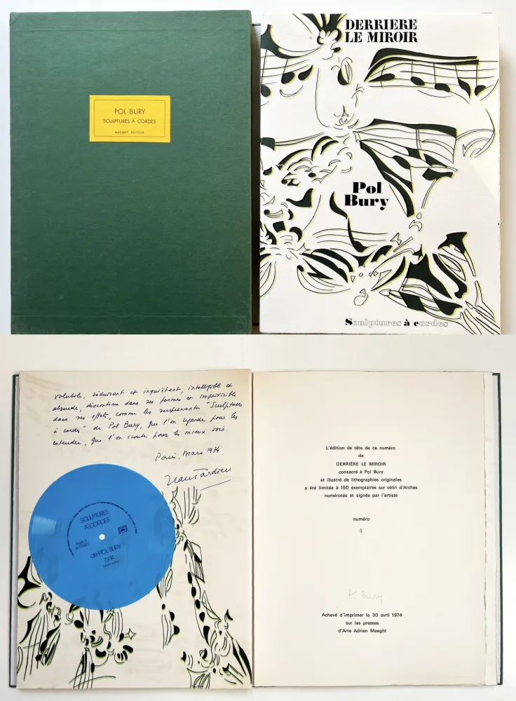 Geïllustreerd Boek Bury - Derrière le Miroir n°209. POL BURY. Avril 1974. TIRAGE DE LUXE SIGNÉ.