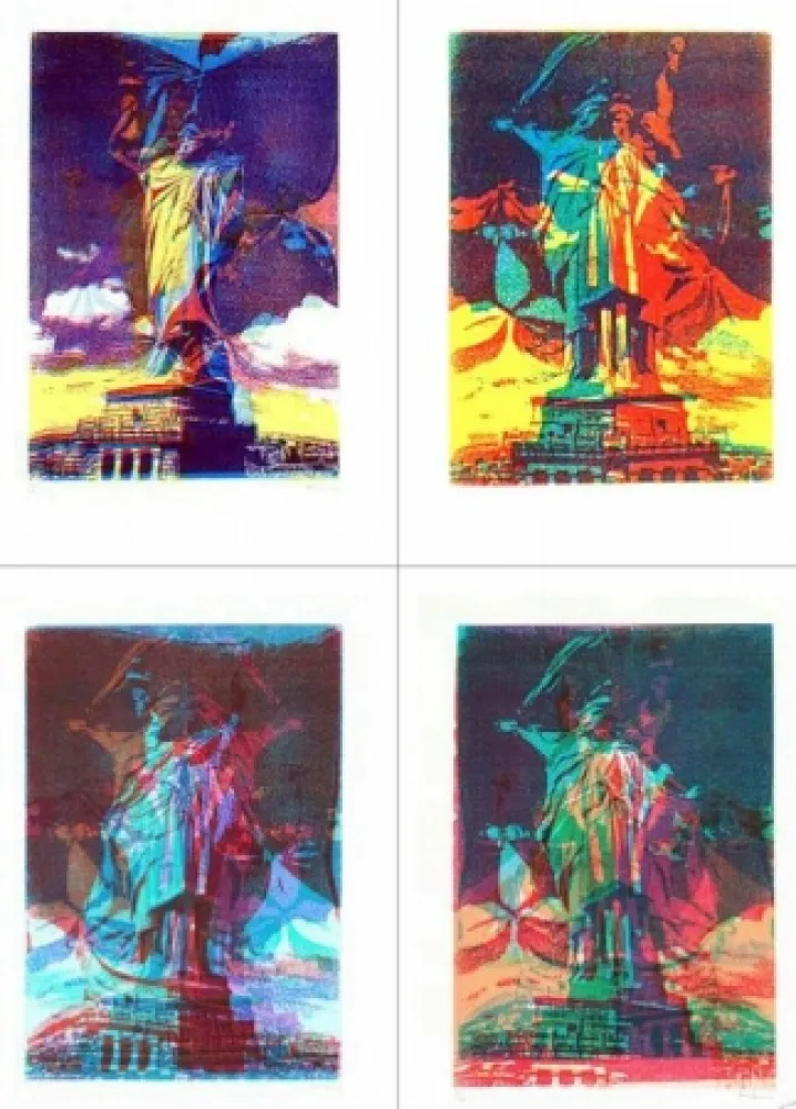 Zeefdruk Bury - Statue de la liberté, 8 variations